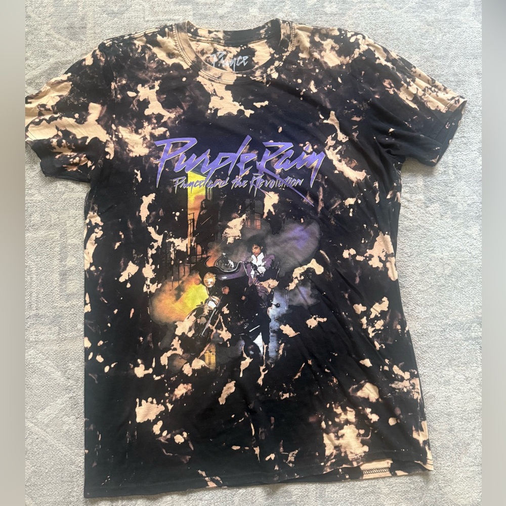 Prince Purple Rain Custom Tie-Dyed Band Tee